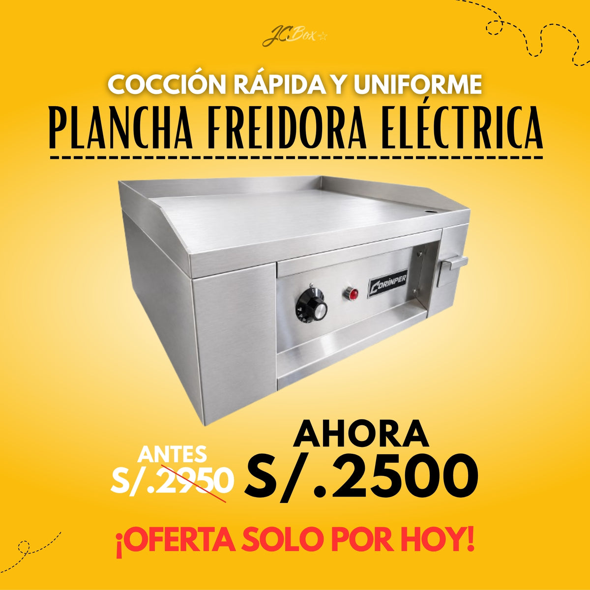 Plancha Freidora Eléctrica