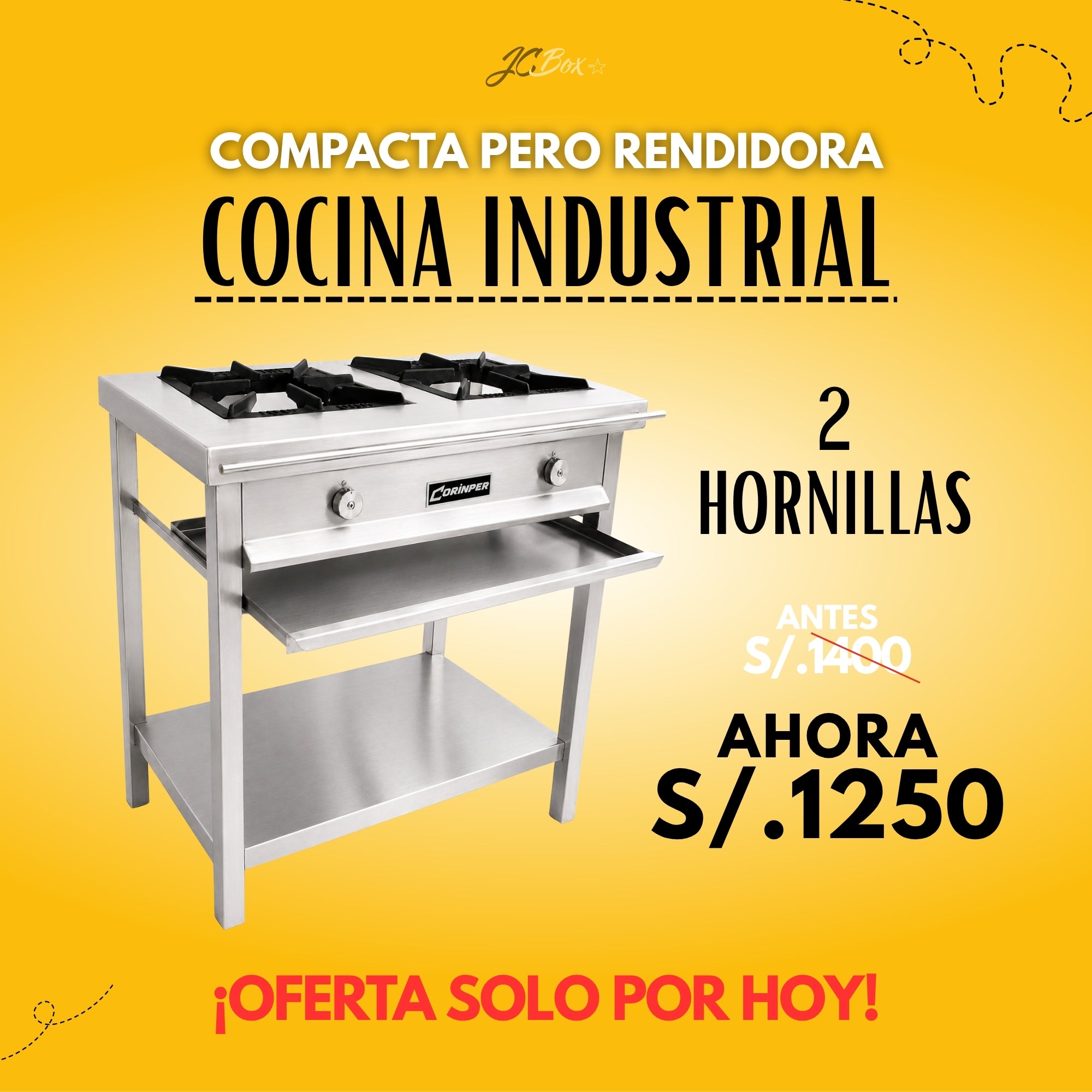 Cocina Industrial 2 Hornillas