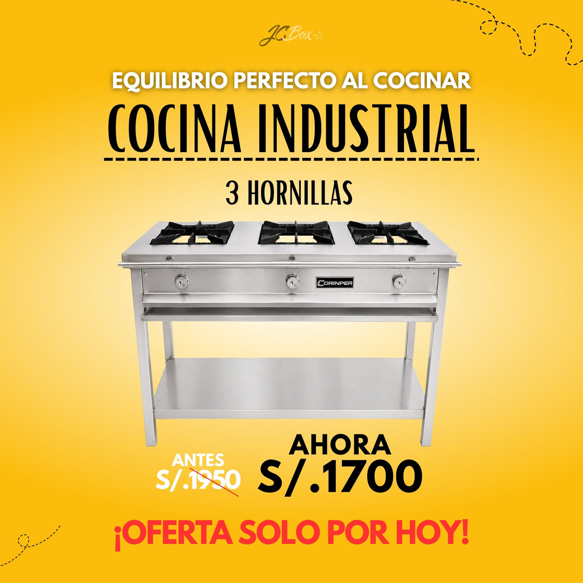Cocina Industrial 3 Hornillas