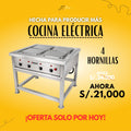 Cocina Eléctrica Industrial 4 Hornillas