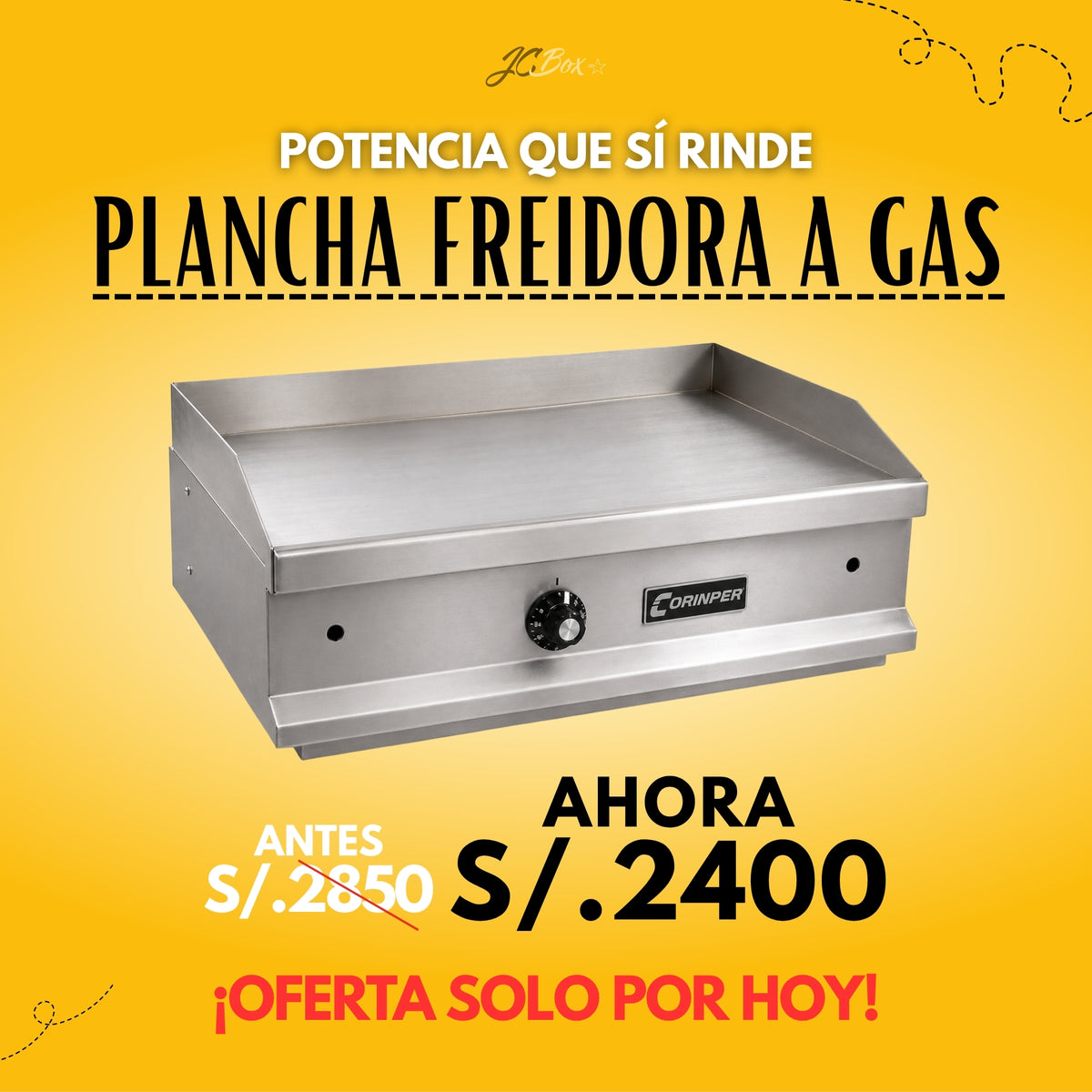 Plancha Freidora a Gas